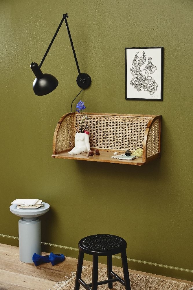 Product photograph of Nordal Merge Natural Rattan Wall Shelf from Choice Furniture Superstore.