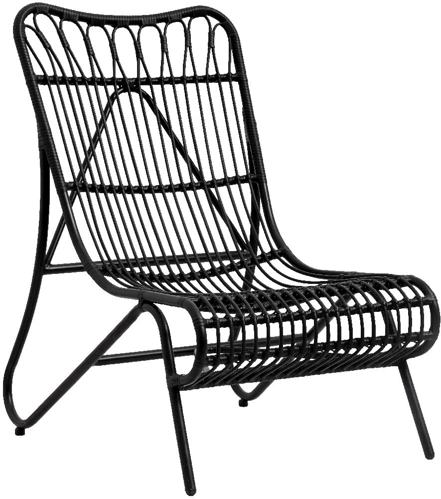 Product photograph of Nordal Hazel Black Garden Lounge Chair from Choice Furniture Superstore.