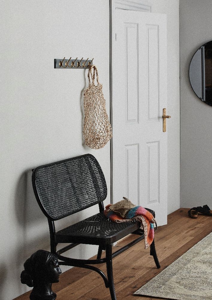 Product photograph of Nordal Wicky Black Rattan Bench from Choice Furniture Superstore.
