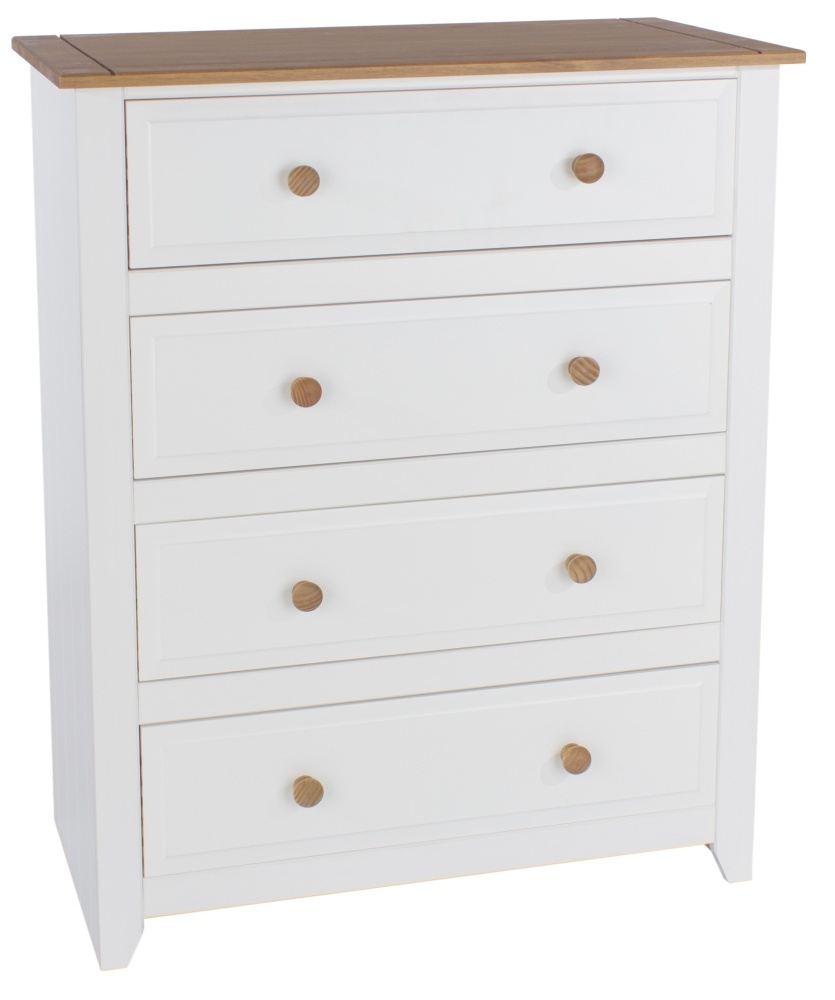 Product photograph of Capri 4 Drawer Wide Chest from Choice Furniture Superstore.