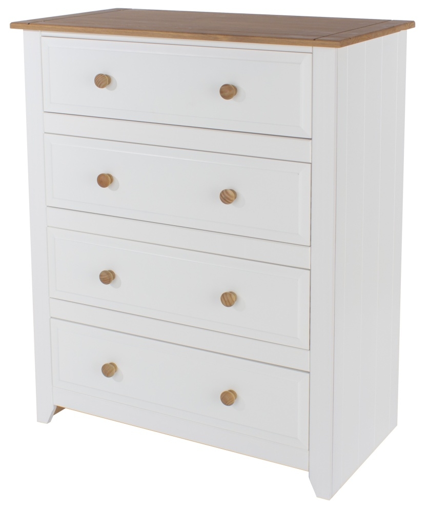 Product photograph of Capri 4 Drawer Wide Chest from Choice Furniture Superstore.