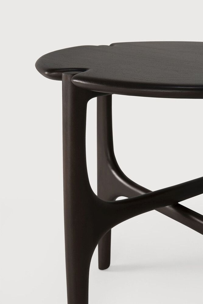 Product photograph of Ethnicraft Mahogany Pi Dark Brown Side Table from Choice Furniture Superstore.