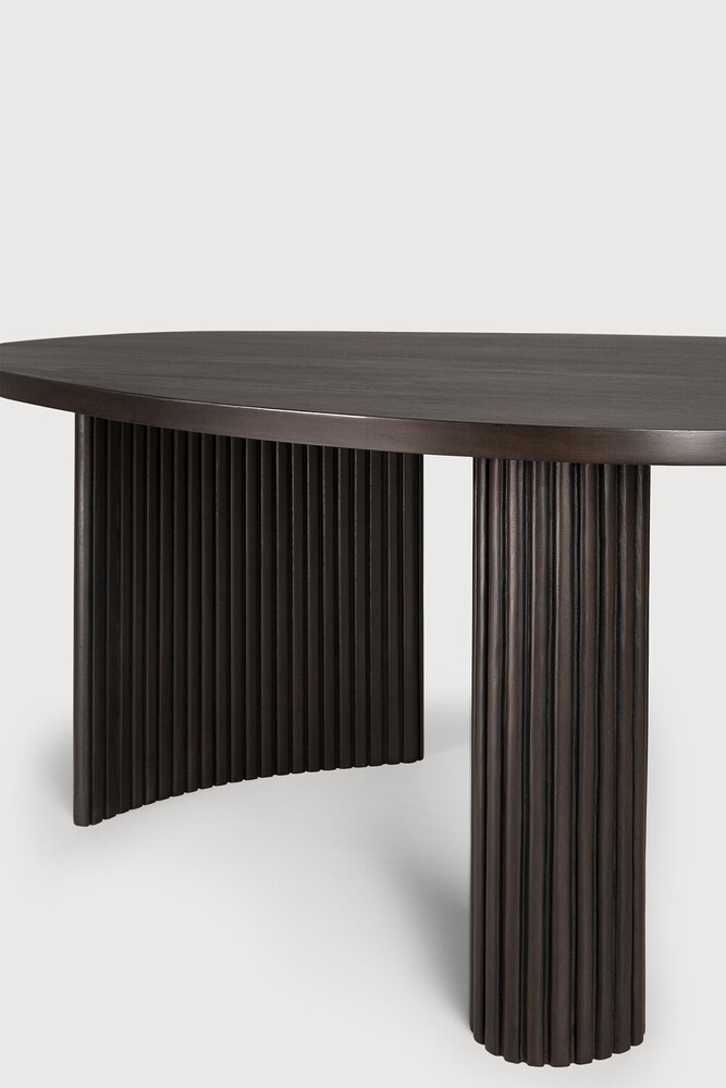 Product photograph of Ethnicraft Mahogany Boomerang Large Dark Brown Coffee Table from Choice Furniture Superstore.