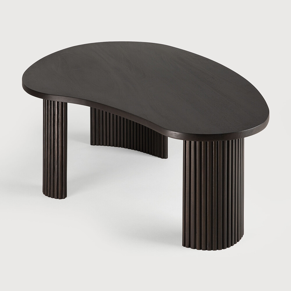 Product photograph of Ethnicraft Mahogany Boomerang Large Dark Brown Coffee Table from Choice Furniture Superstore.
