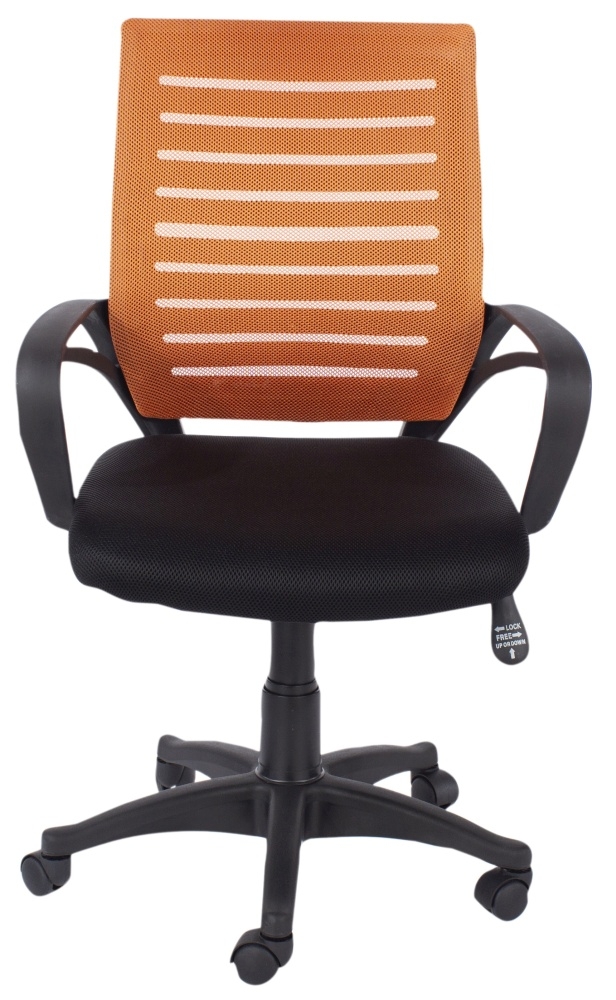 Product photograph of Loft Orange Mesh And Black Study Chair from Choice Furniture Superstore.