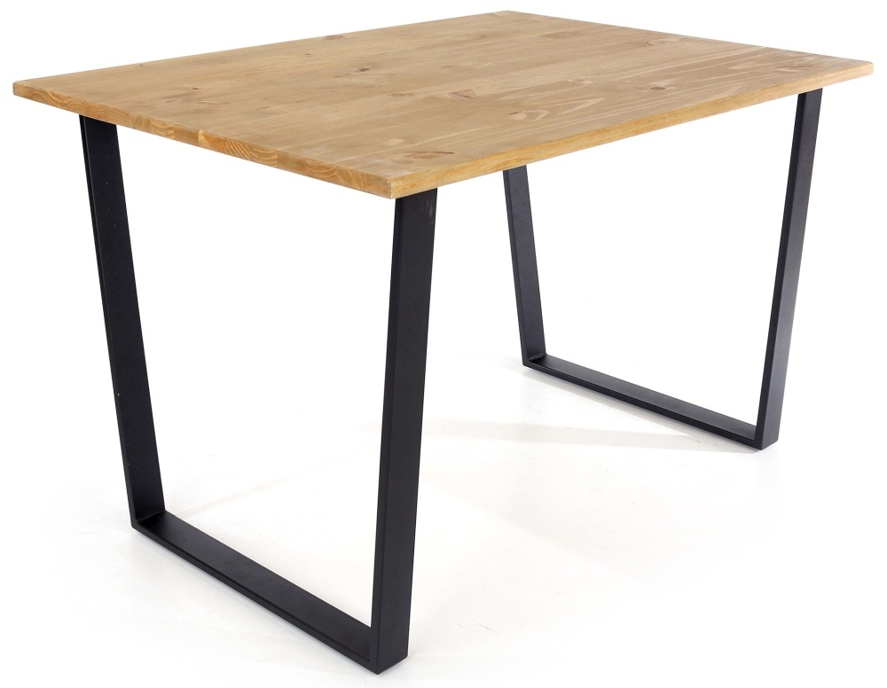 Product photograph of Texas 150cm Industrial Dining Table With Black U Shape from Choice Furniture Superstore.