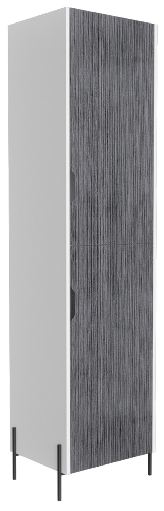 Product photograph of Dallas White And Grey Oak Effect Storage Cabinet from Choice Furniture Superstore.