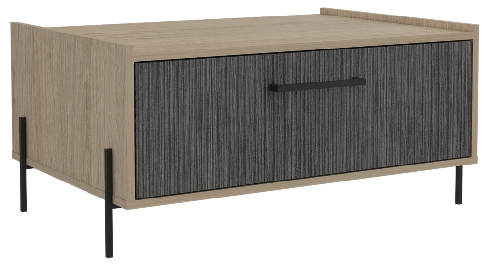 Product photograph of Lavaca Washed Oak Storage Coffee Table from Choice Furniture Superstore.