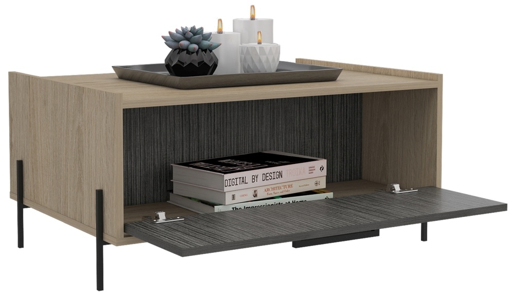 Product photograph of Lavaca Washed Oak Storage Coffee Table from Choice Furniture Superstore.