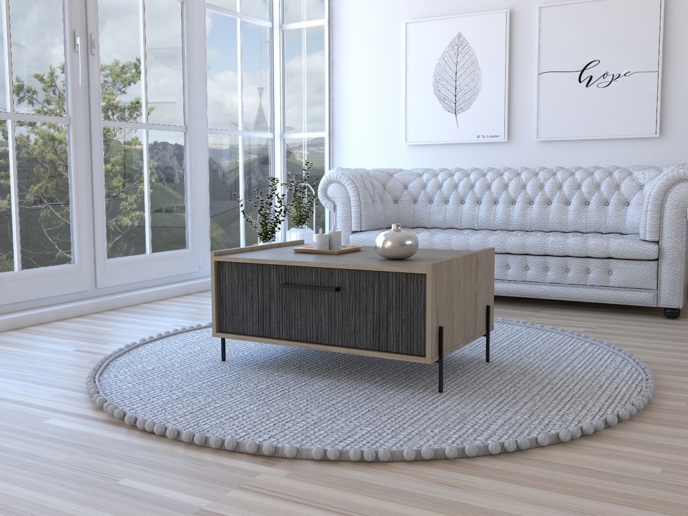 Product photograph of Lavaca Washed Oak Storage Coffee Table from Choice Furniture Superstore.