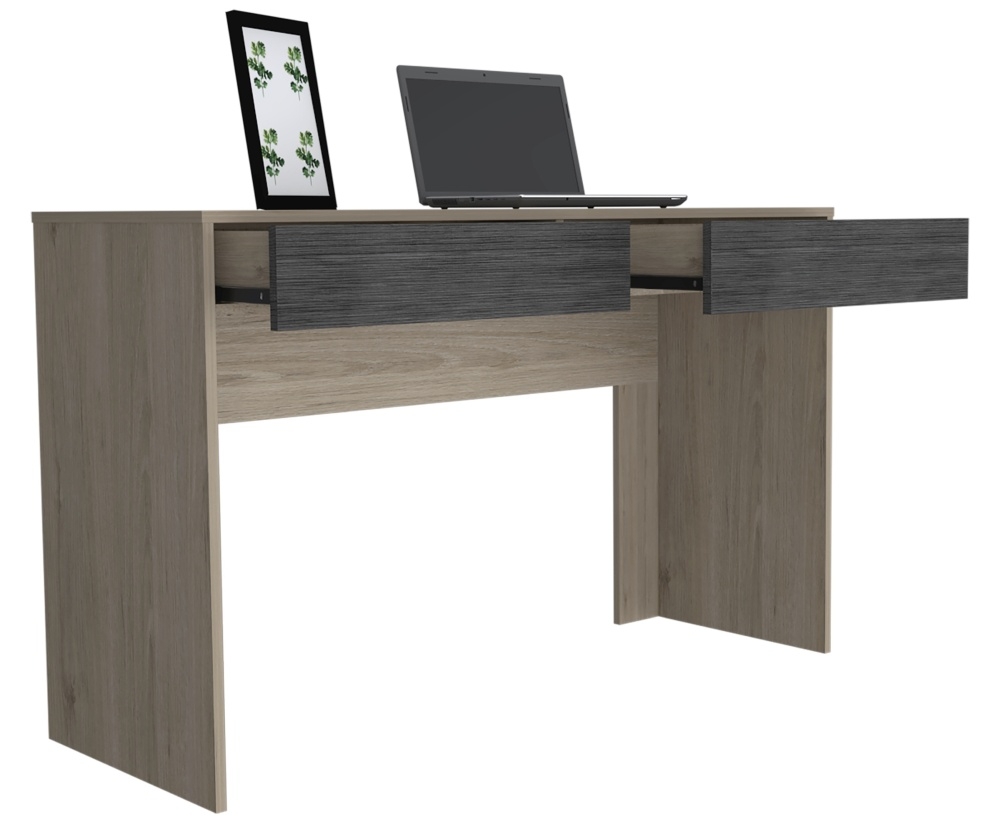 Product photograph of Harvard Washed Oak 2 Drawer Desk from Choice Furniture Superstore.