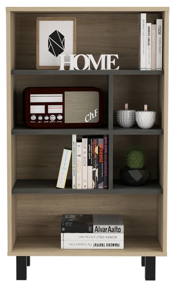 Product photograph of Harvard Washed Oak Display Bookcase from Choice Furniture Superstore.