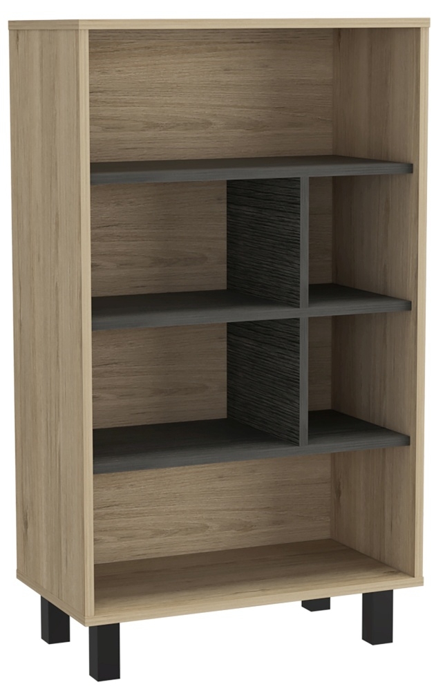 Product photograph of Harvard Washed Oak Display Bookcase from Choice Furniture Superstore.