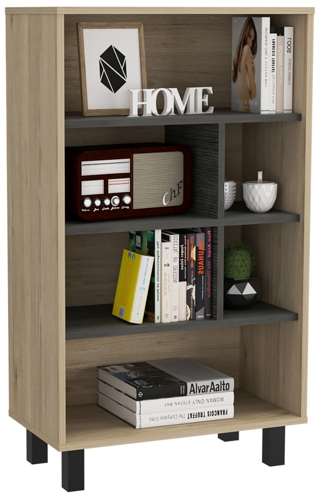 Product photograph of Harvard Washed Oak Display Bookcase from Choice Furniture Superstore.