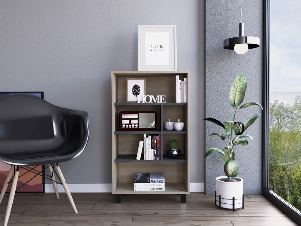 Product photograph of Harvard Washed Oak Display Bookcase from Choice Furniture Superstore.