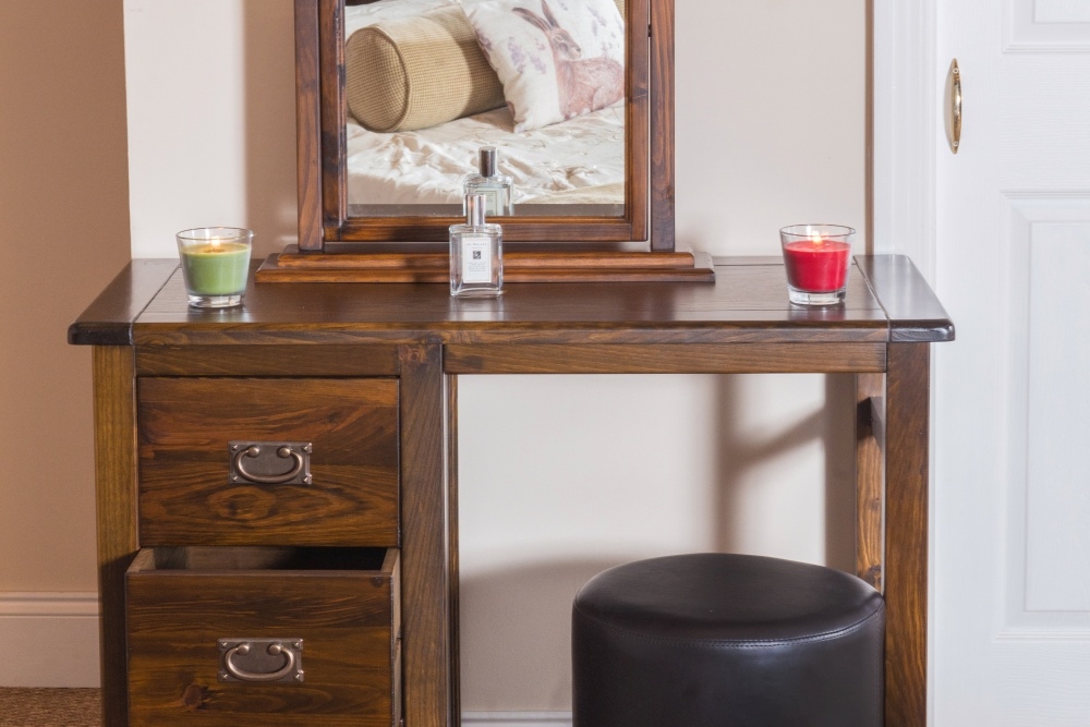 Product photograph of Boston Dark Wood Dressing Table from Choice Furniture Superstore.