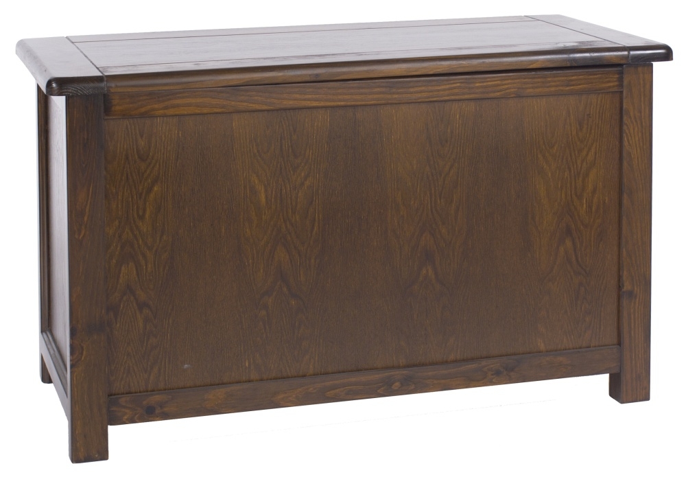 Product photograph of Bowke Dark Wood Bedroom Ottoman Storage Box from Choice Furniture Superstore.