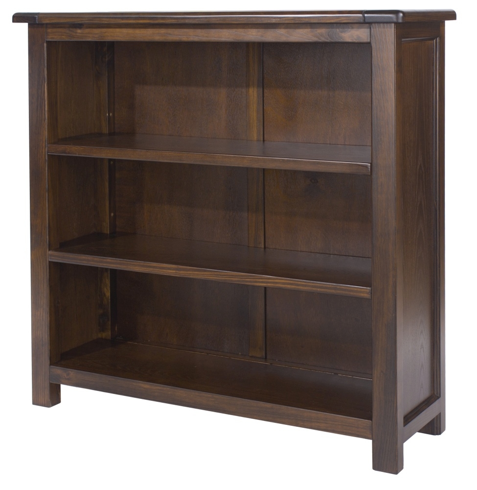 Product photograph of Bowke Dark Wood Low Bookcase from Choice Furniture Superstore.