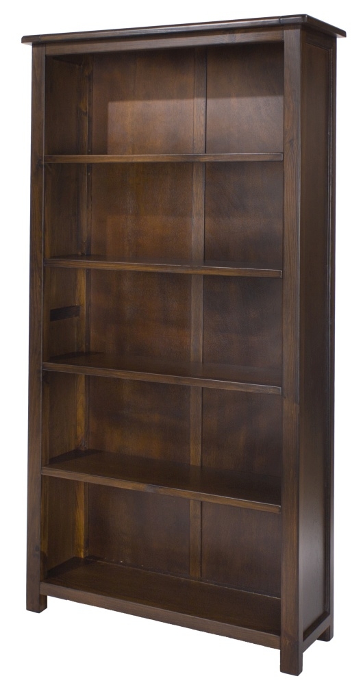 Product photograph of Bowke Dark Wood Tall Bookcase from Choice Furniture Superstore.