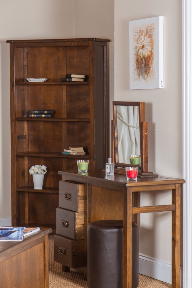 Product photograph of Bowke Dark Wood Tall Bookcase from Choice Furniture Superstore.