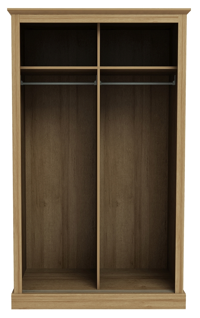 Product photograph of Devon Oak 2 Door Sliding Wardrobe from Choice Furniture Superstore.