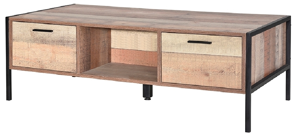 Product photograph of Hoxton Industrial Chic Storage Coffee Table from Choice Furniture Superstore.