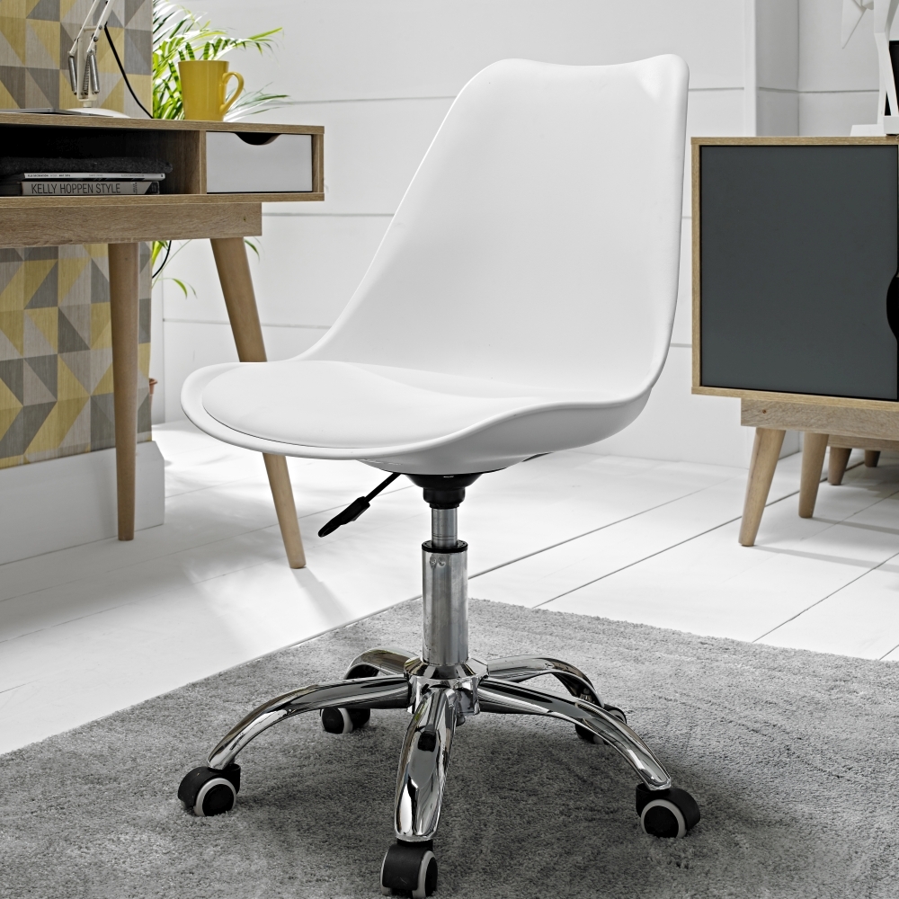 Product photograph of Scandi Oak Desk - White And Grey from Choice Furniture Superstore.