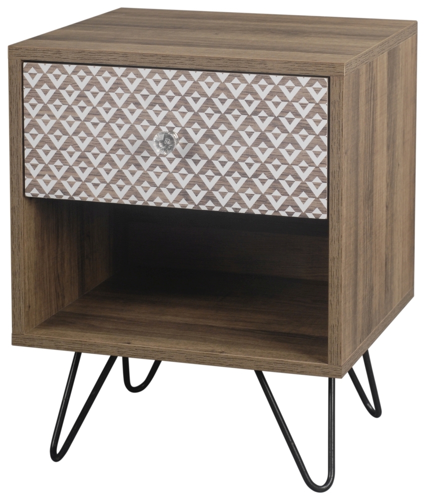 Product photograph of Casablanca Printed Lamp Table With Hairpin Legs from Choice Furniture Superstore.