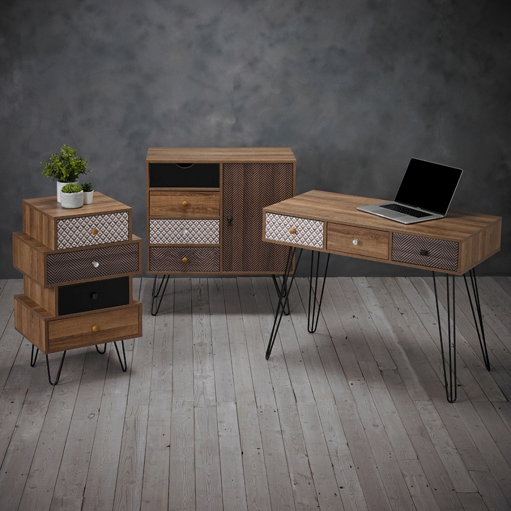 Product photograph of Casablanca Printed Desk With Hairpin Legs from Choice Furniture Superstore.