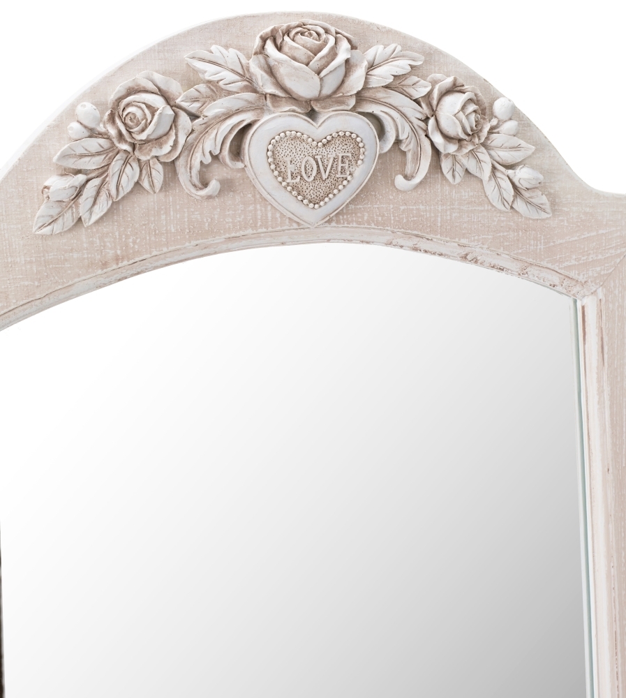 Product photograph of Juliette French Style White Cheval Mirror from Choice Furniture Superstore.