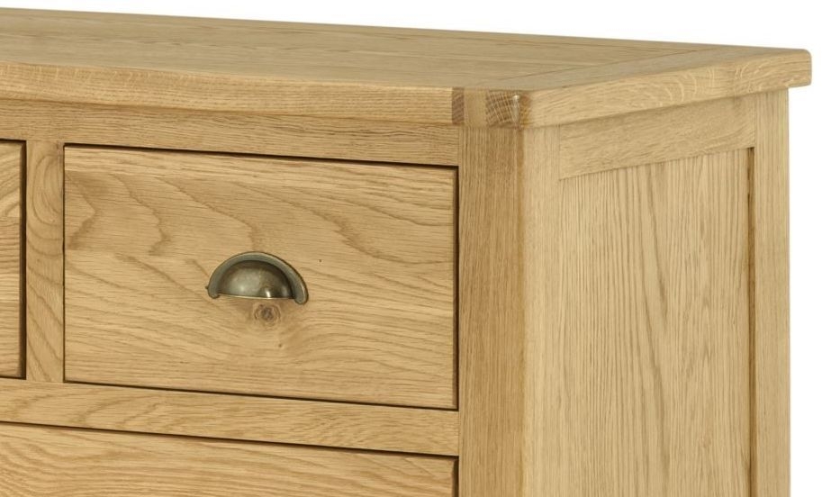 Product photograph of Portland 2 Over 3 Drawer Chest - Comes In Oak Stone Painted Ivory White Painted from Choice Furniture Superstore.