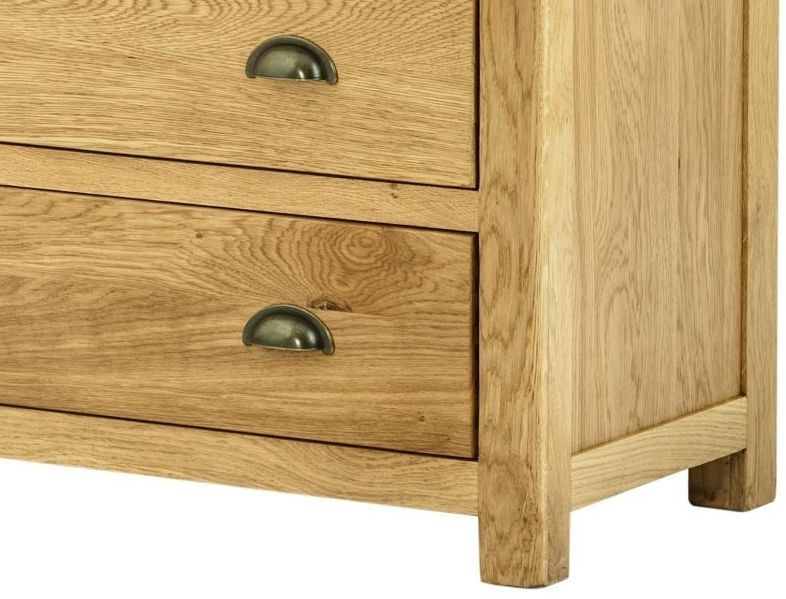Product photograph of Portland 2 Over 4 Drawer Chest - Comes In Oak Stone Painted Ivory White Painted from Choice Furniture Superstore.