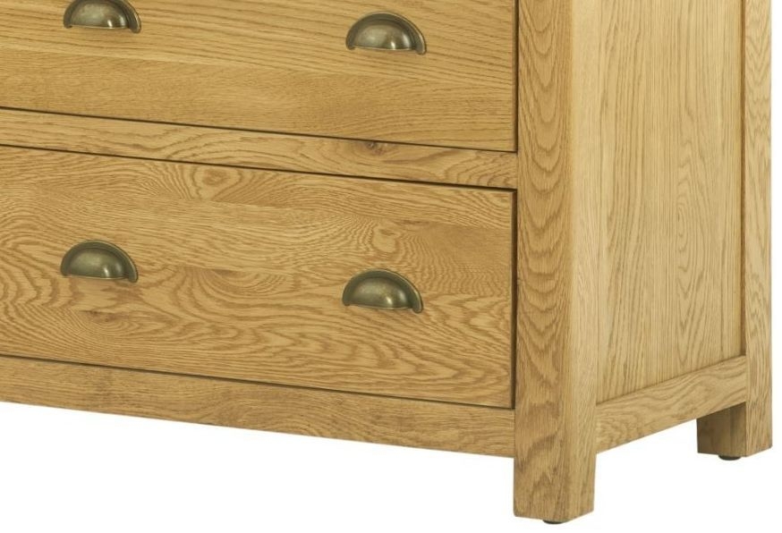 Product photograph of Portland 6 Drawer Chest - Comes In Oak Stone Painted Ivory White Painted from Choice Furniture Superstore.
