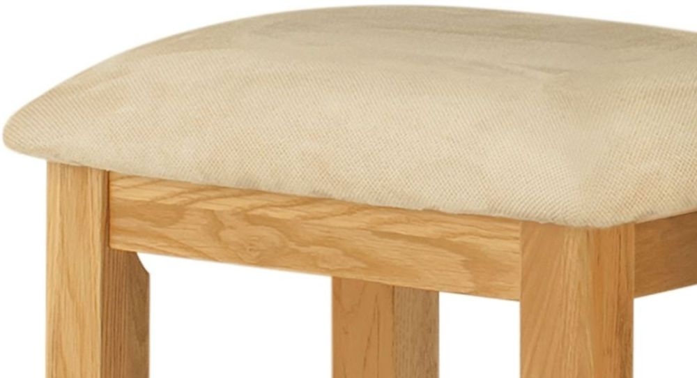 Product photograph of Portland Dressing Stool - Comes In Oak Stone Painted Ivory White Painted from Choice Furniture Superstore.