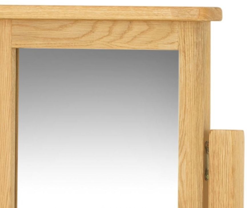 Product photograph of Portland Dressing Mirror - Comes In Oak Stone Painted Ivory White Painted from Choice Furniture Superstore.