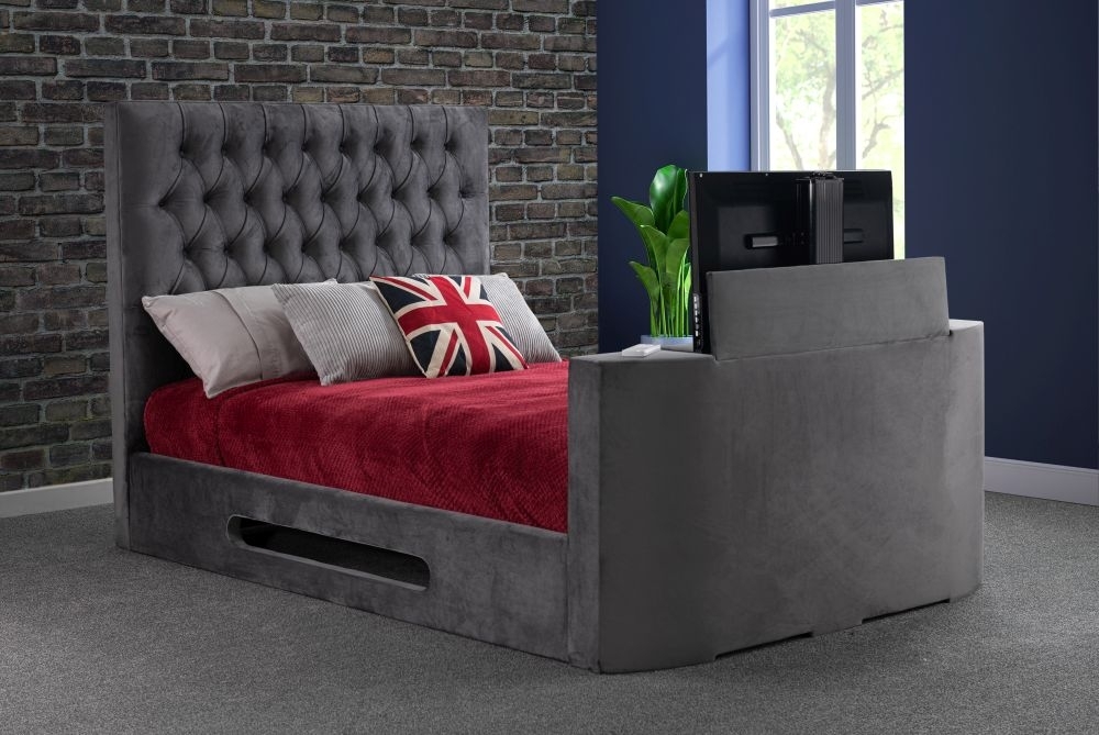 Product photograph of Sweet Dreams Bethany Fabric Tv Bed from Choice Furniture Superstore.