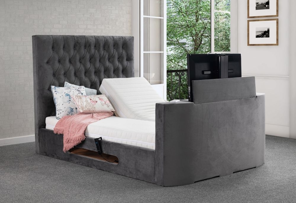 Product photograph of Sweet Dreams Bethany Fabric Tv Bed from Choice Furniture Superstore.