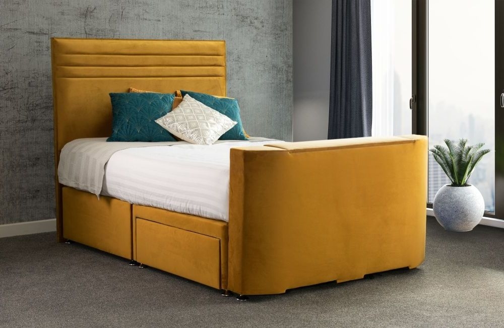 Product photograph of Sweet Dreams Vision Chic Fabric Tv Bed from Choice Furniture Superstore.