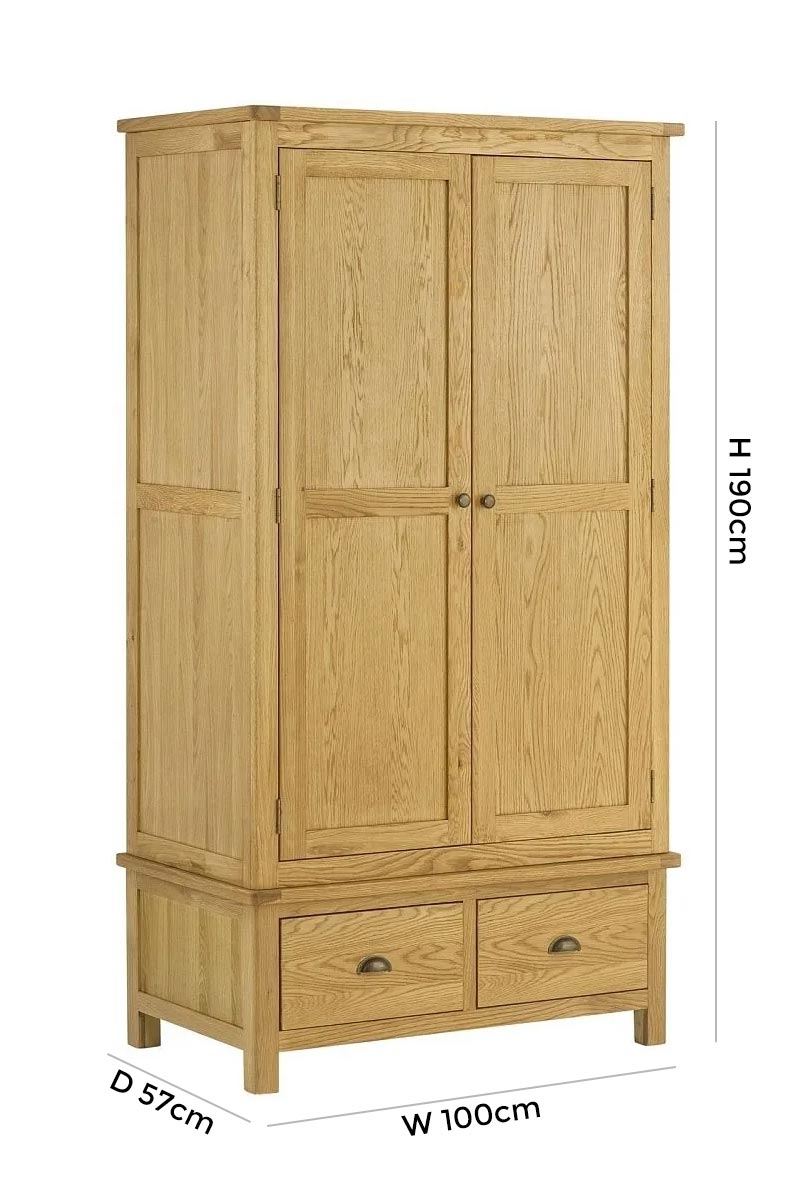 Product photograph of Portland Gents Wardrobe - Comes In Oak And Stone Painted from Choice Furniture Superstore.
