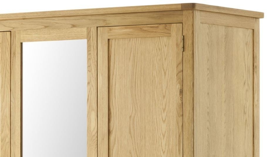 Product photograph of Portland 3 Door Triple Wardrobe - Comes In Oak Stone Painted Cream Painted from Choice Furniture Superstore.