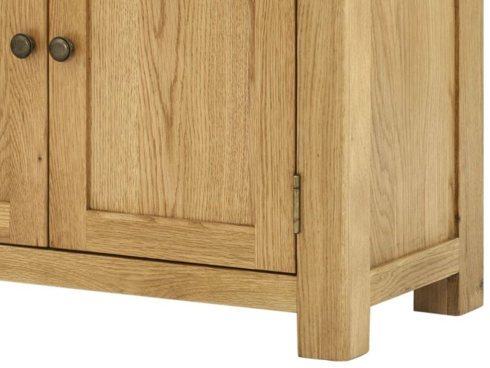 Product photograph of Portland 2 Door Sideboard - Comes In Oak Stone Painted Ivory White Painted from Choice Furniture Superstore.