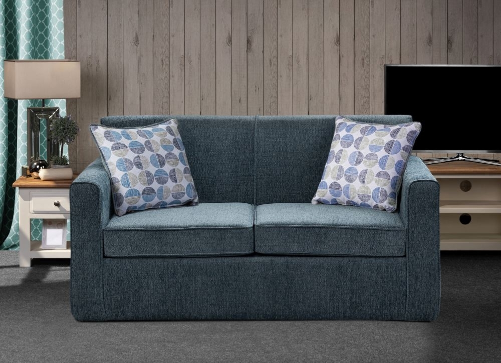 Product photograph of Kentucky Fabric Sofabed - Comes In Charcoal Denim Oatmeal Options from Choice Furniture Superstore.