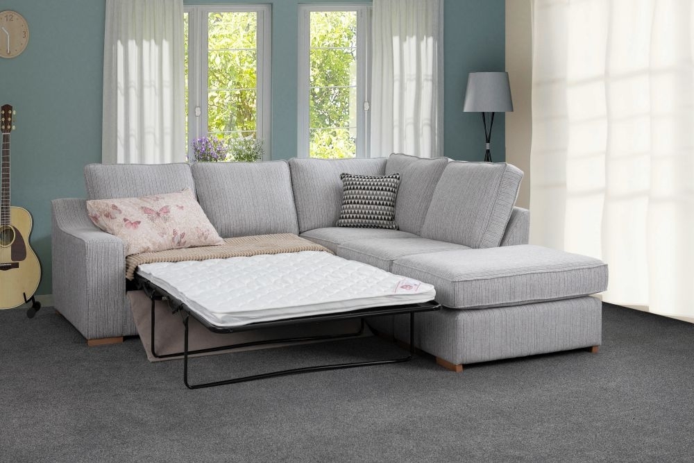 Product photograph of Sweet Dreams Clyde Beige Fabric Corner Sofabed from Choice Furniture Superstore.