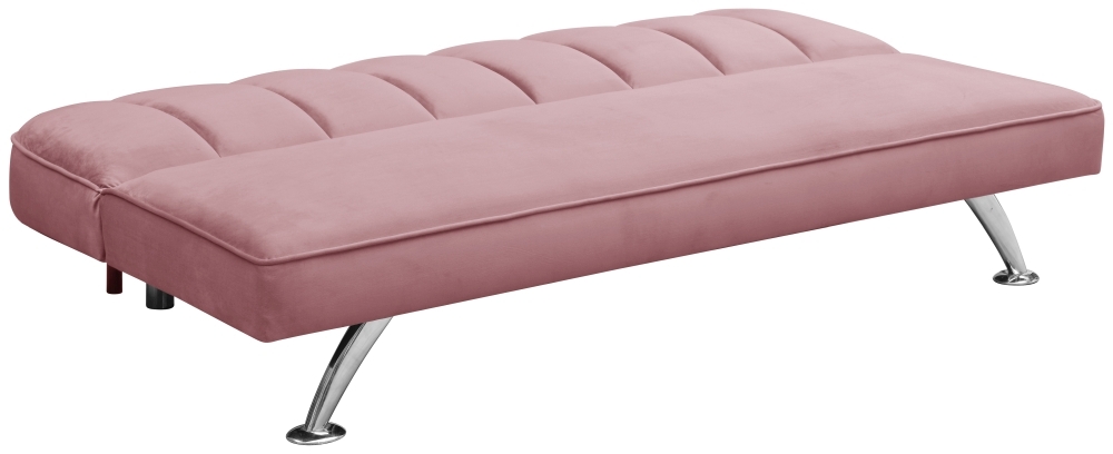 Product photograph of Brighton Pink Velvet Sofabed from Choice Furniture Superstore.