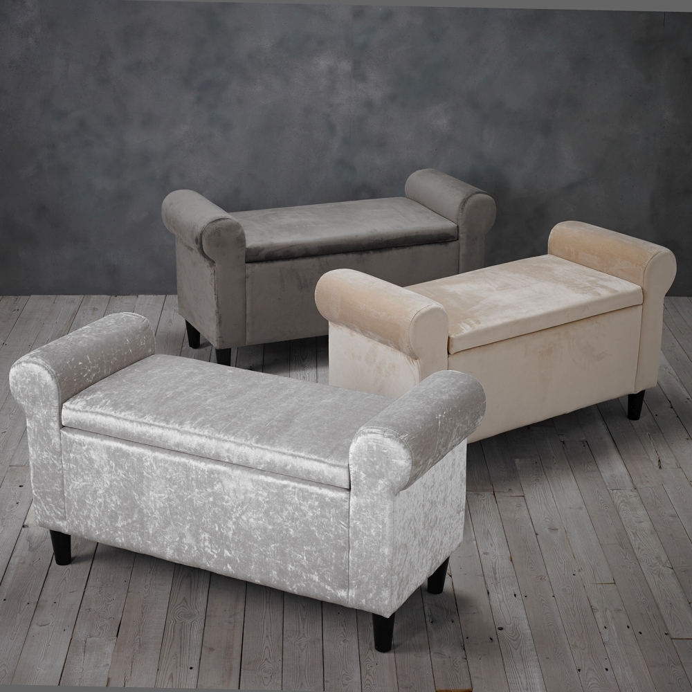 Product photograph of Highgrove Fabric Ottoman Bench from Choice Furniture Superstore.