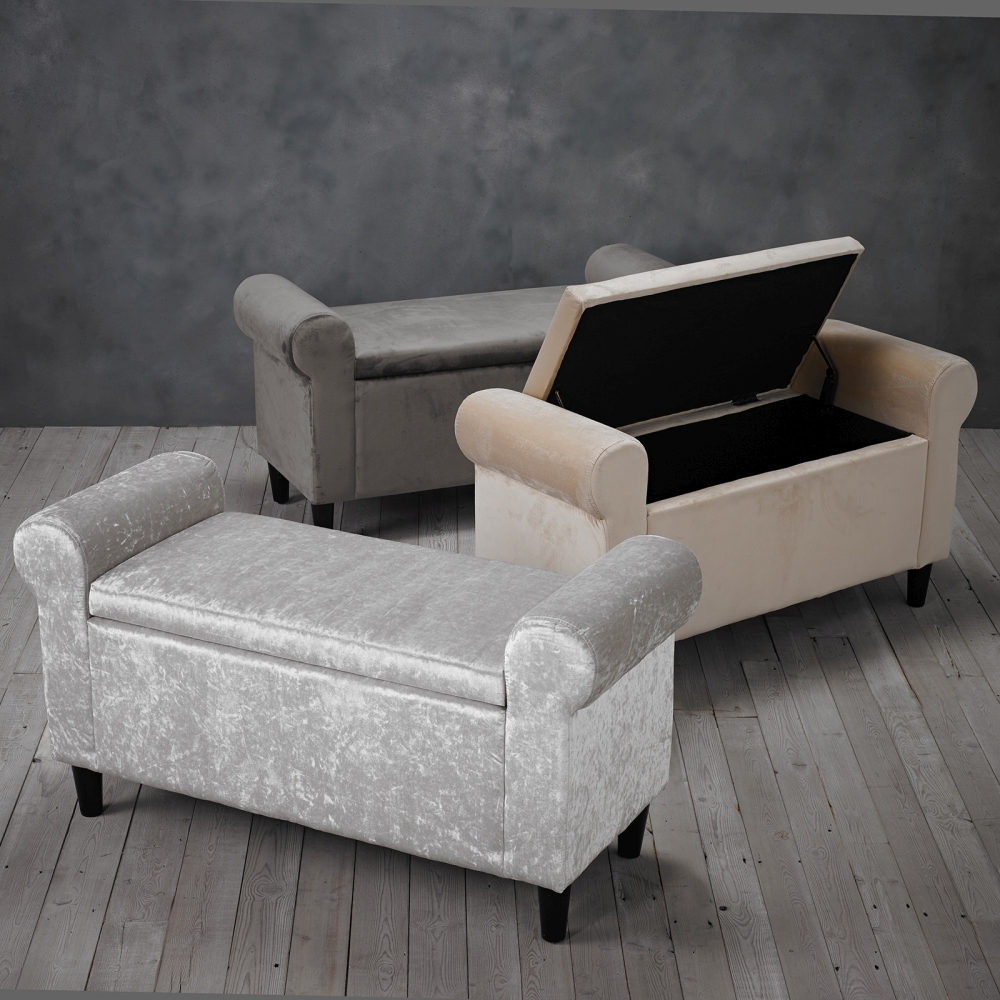 Product photograph of Highgrove Fabric Ottoman Bench from Choice Furniture Superstore.