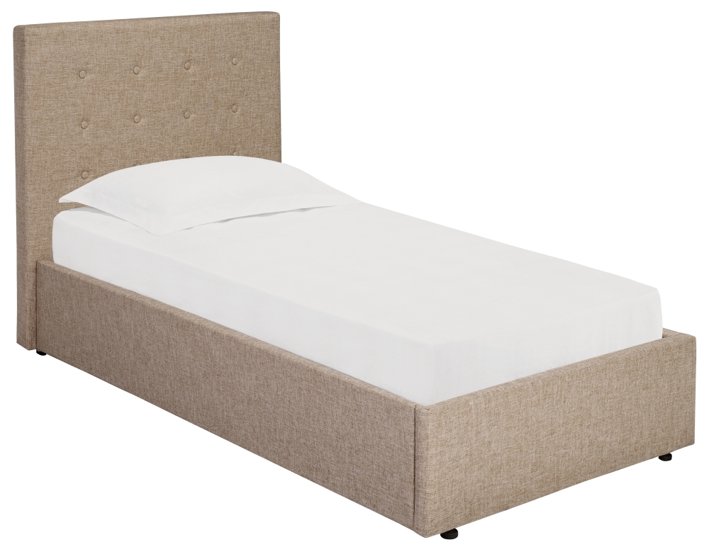 Product photograph of Lucca Soft Beige Upholstered Bed from Choice Furniture Superstore.