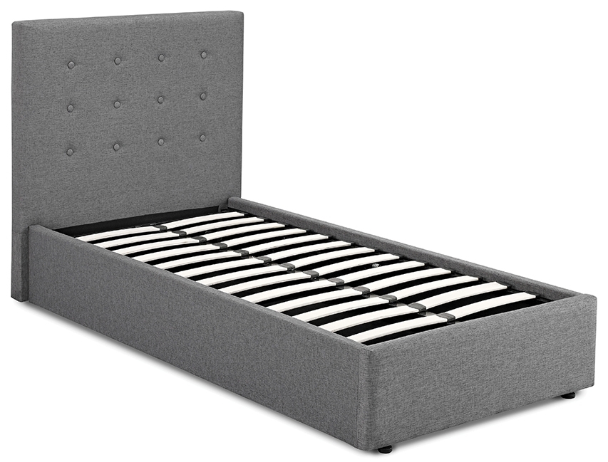 Product photograph of Lucca Soft Grey Upholstered Bed from Choice Furniture Superstore.