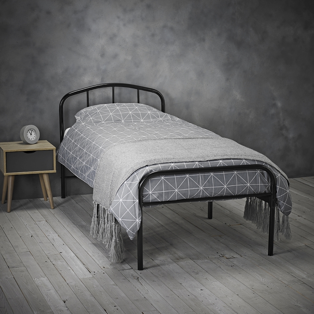 Product photograph of Milton Black Contemporary Bed from Choice Furniture Superstore.