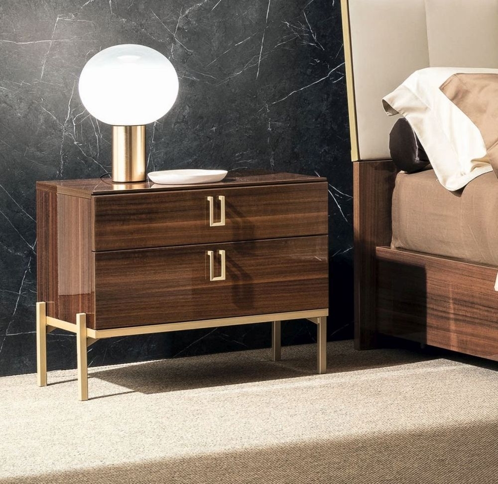 Product photograph of Alf Italia Mid Century 2 Drawer Night Stand from Choice Furniture Superstore.